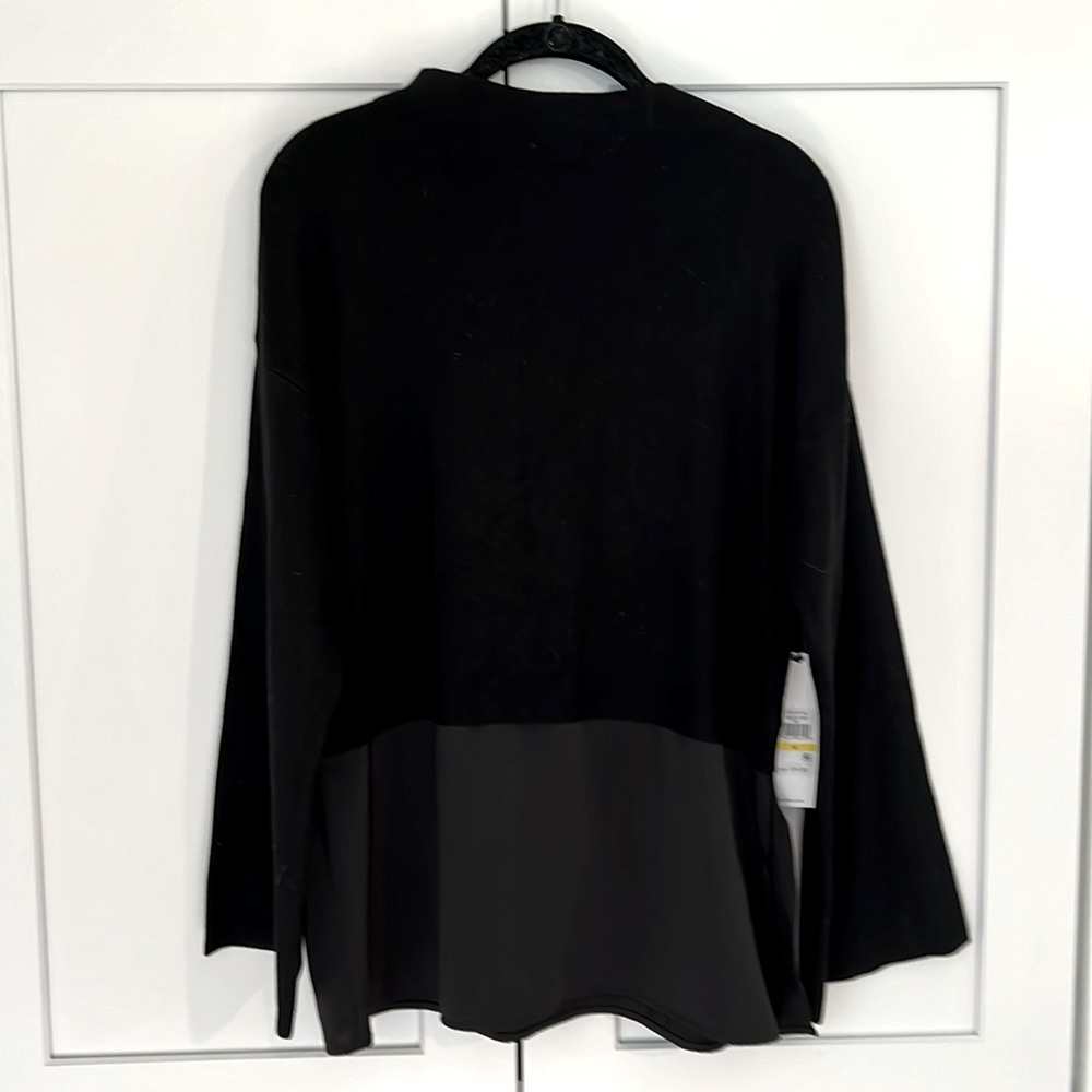 Calvin Klein black sweater with built in blouse NWT